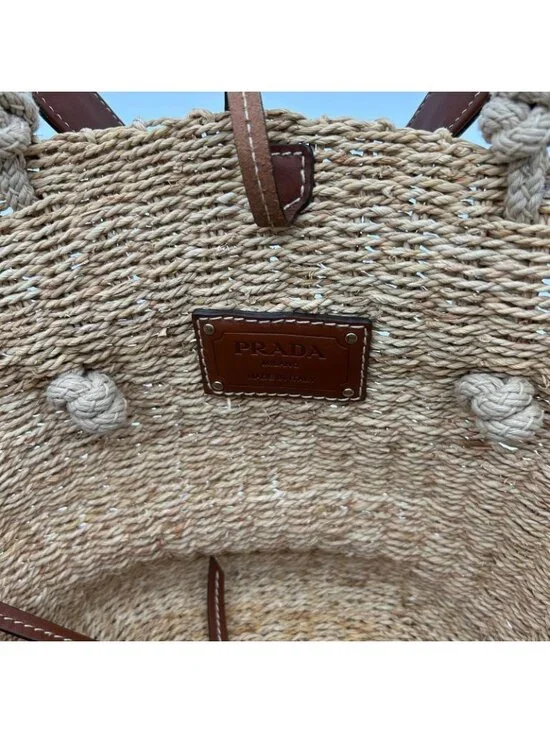 Prada Straw Handbag Beige - Picture 13 of 15